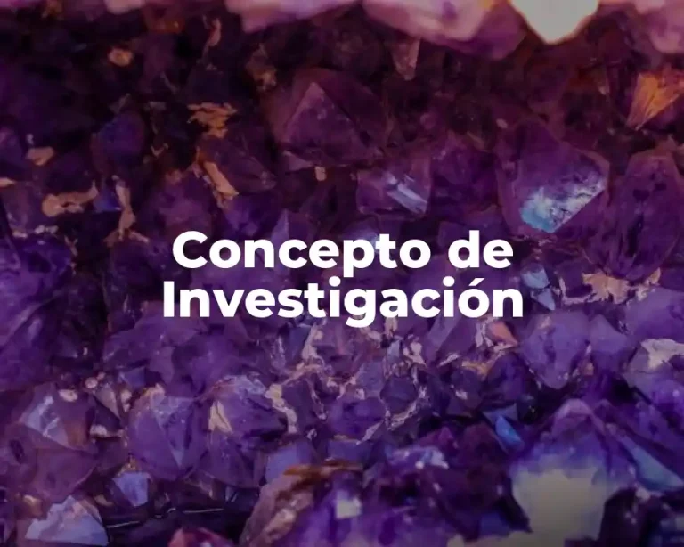 Concepto de Investigación