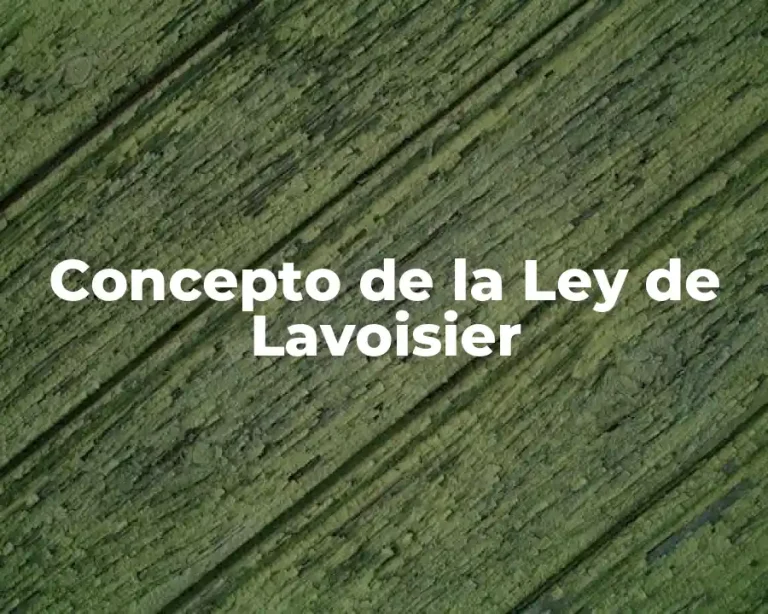 Concepto de la Ley de Lavoisier