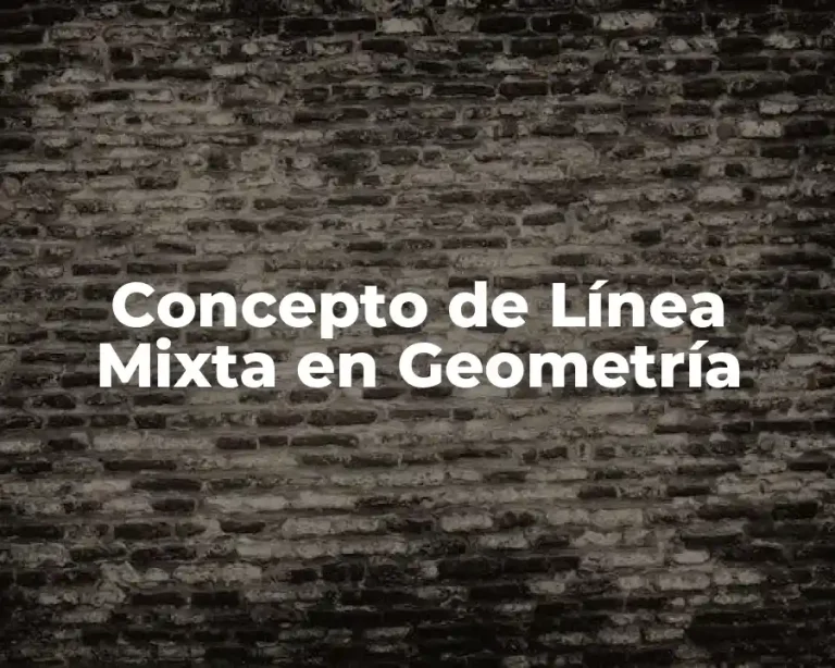 Concepto de Línea Mixta en Geometría