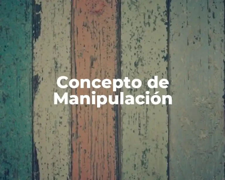 Concepto de Manipulación