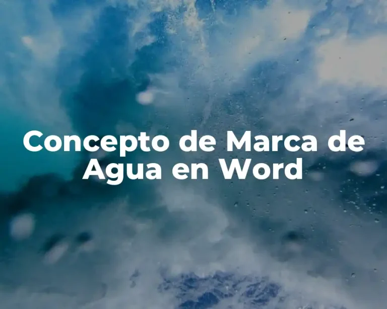 Concepto de Marca de Agua en Word