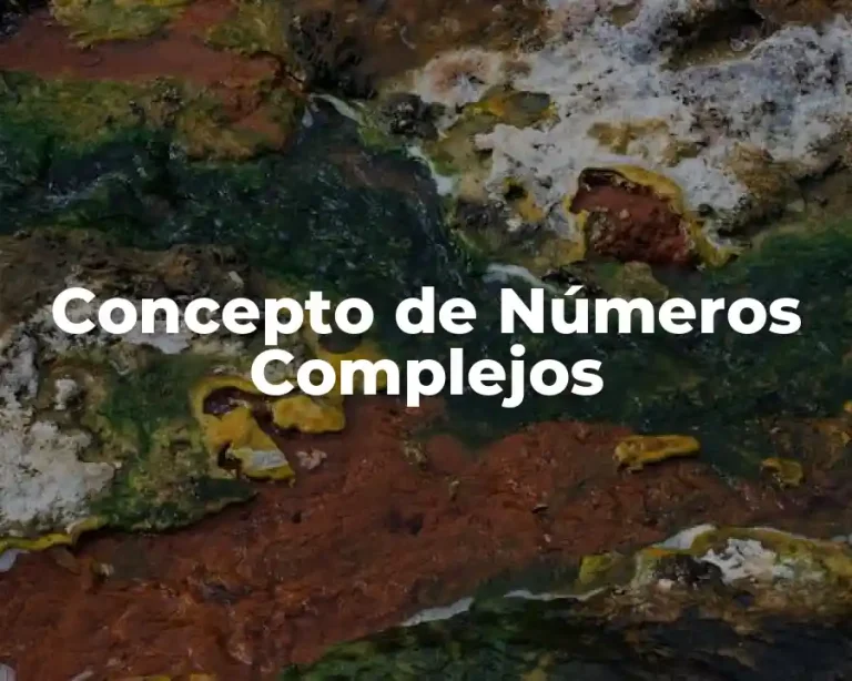Concepto de Números Complejos