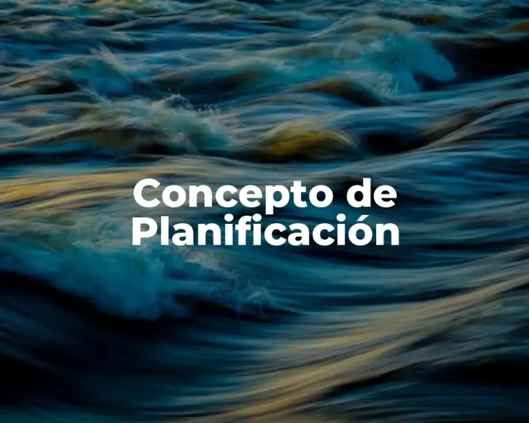 Concepto de Planificación
