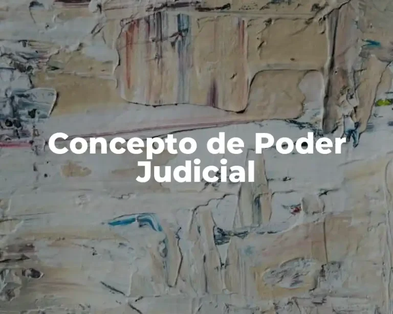 Concepto de Poder Judicial