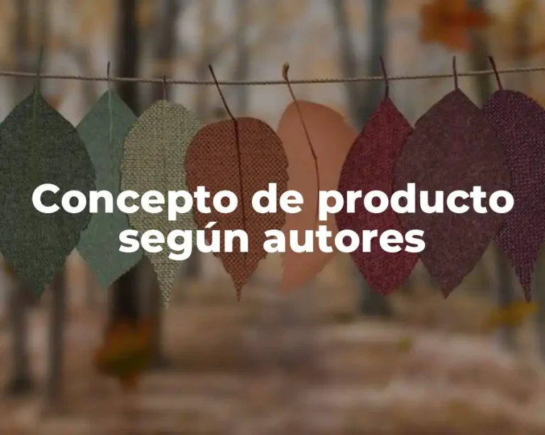 Concepto de producto según autores