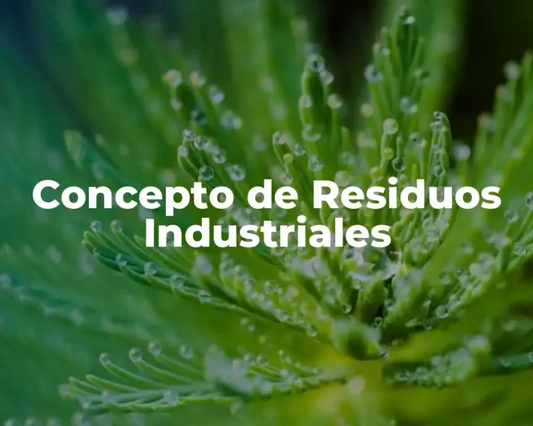 Concepto de Residuos Industriales