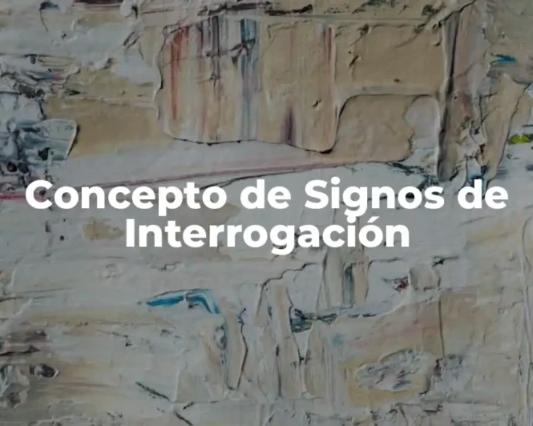 Concepto de Signos de Interrogación