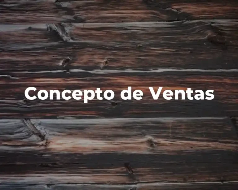 Concepto de Ventas