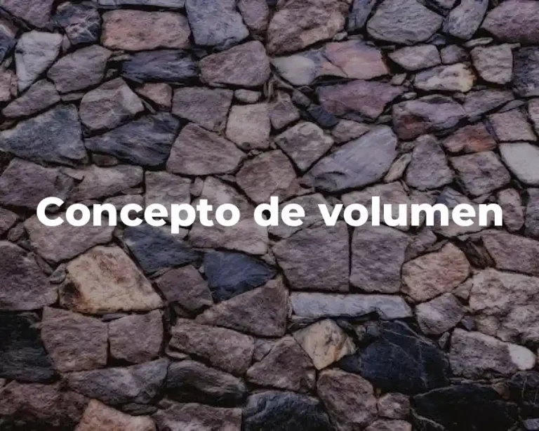 Concepto de volumen