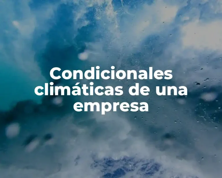 Condicionales climáticas de una empresa