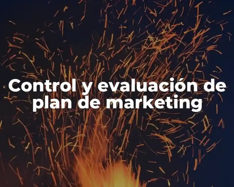 Control y evaluación de plan de marketing