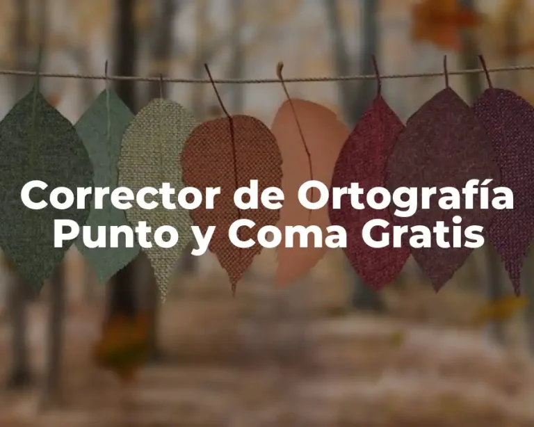 Corrector de Ortografía Punto y Coma Gratis
