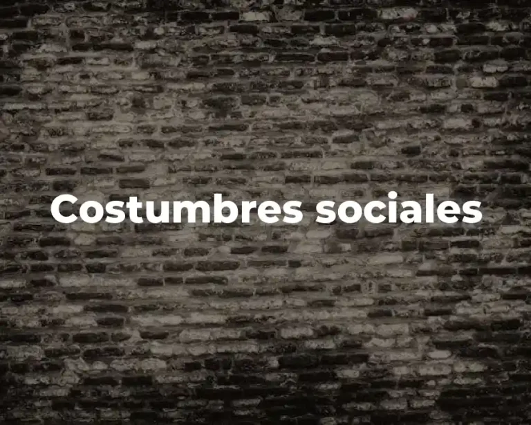 Costumbres sociales