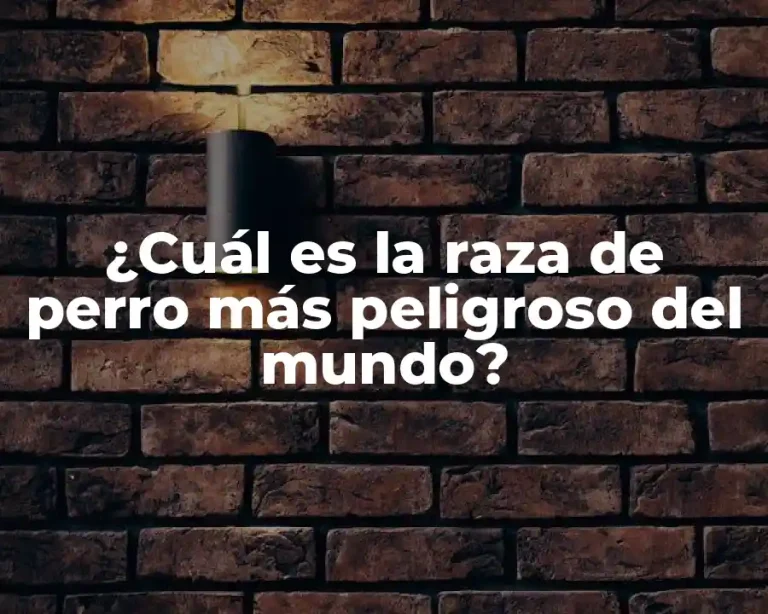 ¿Cuál es la raza de perro más peligroso del mundo?