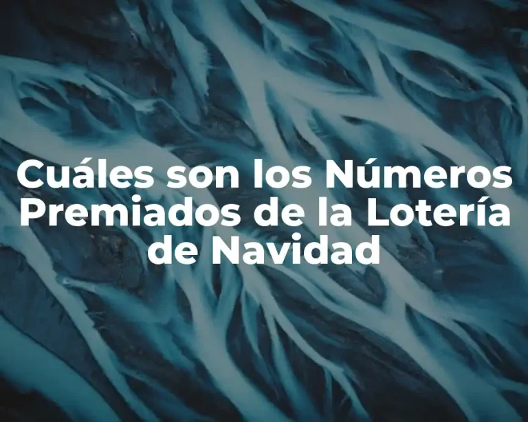Cuáles son los Números Premiados de la Lotería de Navidad