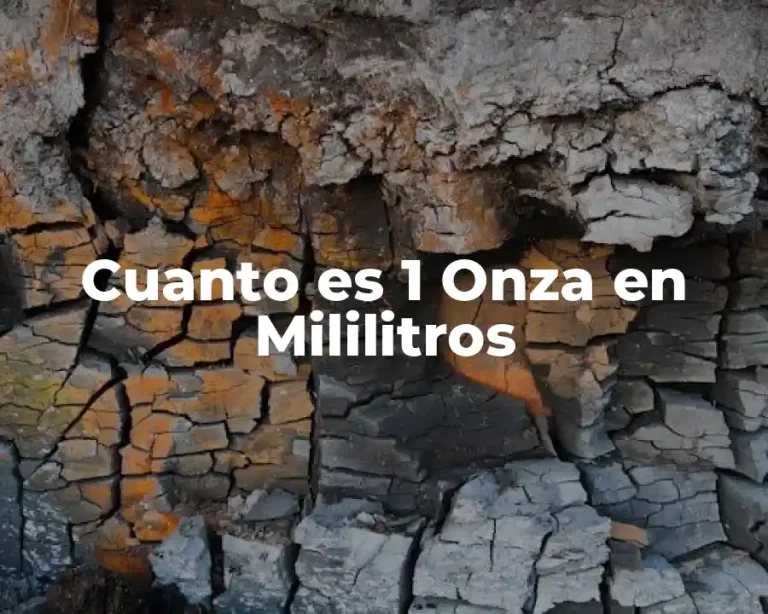 Cuanto es 1 Onza en Mililitros