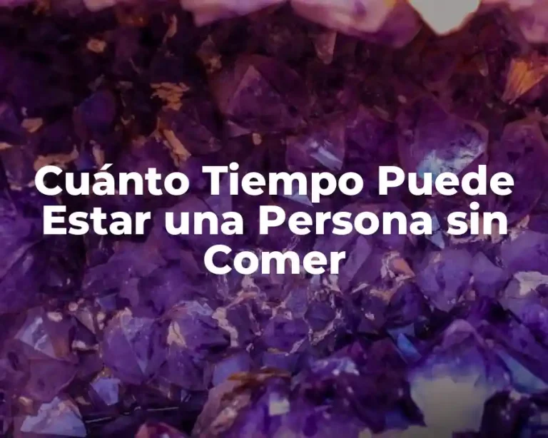 Cuánto Tiempo Puede Estar una Persona sin Comer