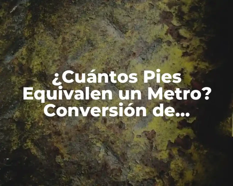 ¿Cuántos Pies Equivalen un Metro? Conversión de Unidades de Longitud