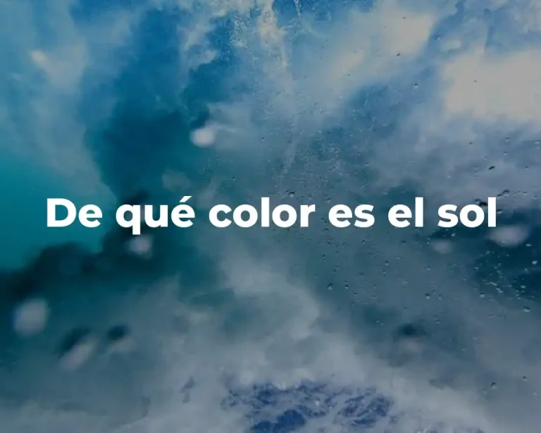 De qué color es el sol