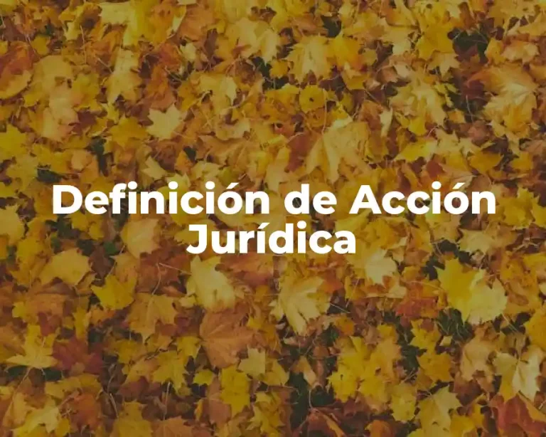Definición de Acción Jurídica