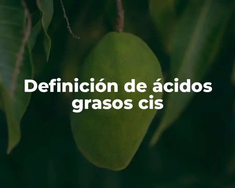 Definición de ácidos grasos cis