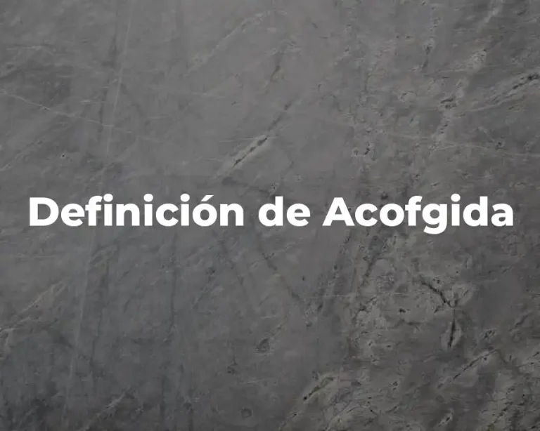 Definición de Acofgida