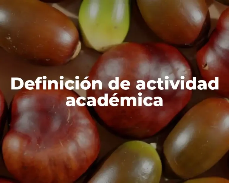 Definición de actividad académica