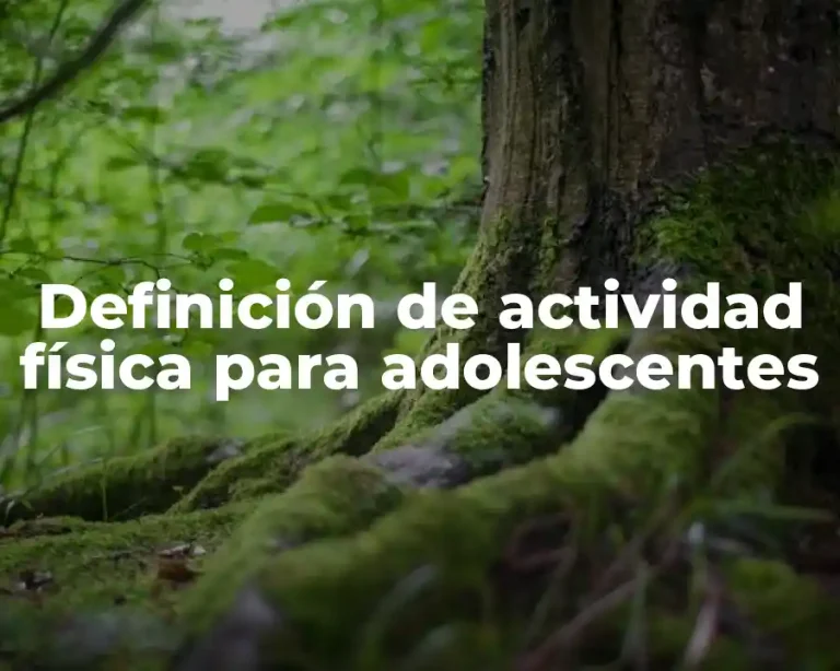 Definición de actividad física para adolescentes