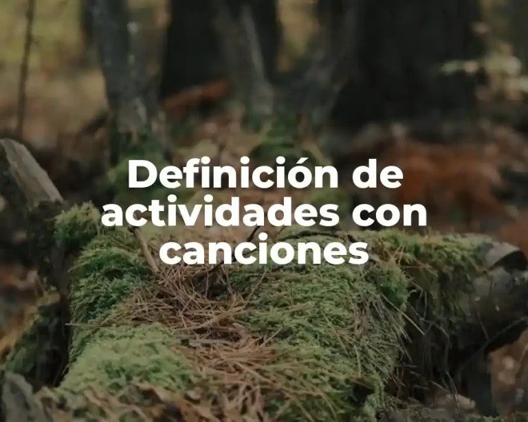 Definición de actividades con canciones