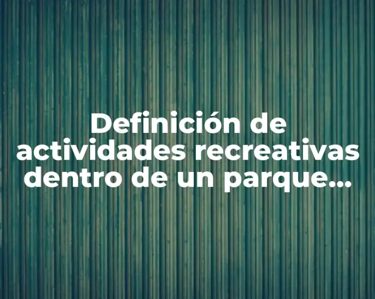 Definición de actividades recreativas dentro de un parque acuático