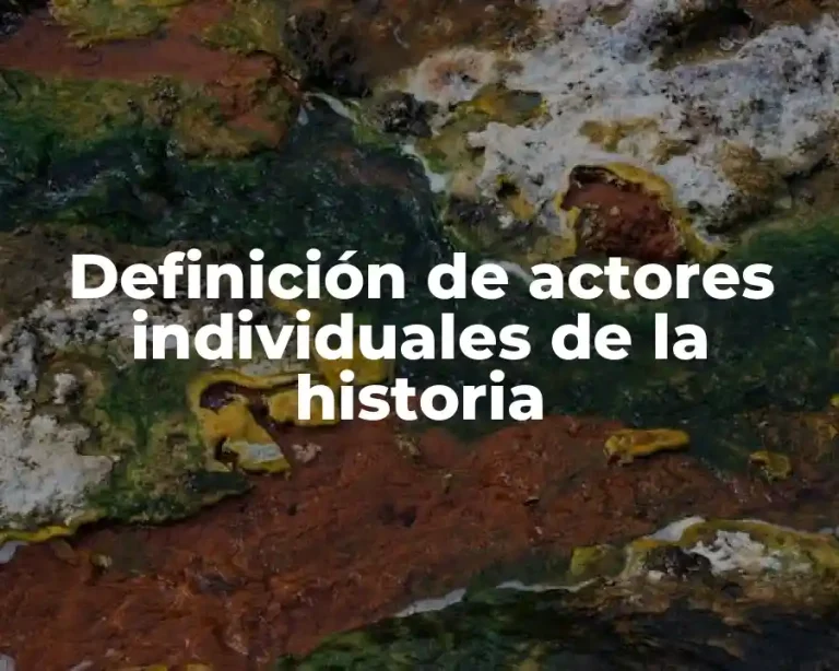 Definición de actores individuales de la historia