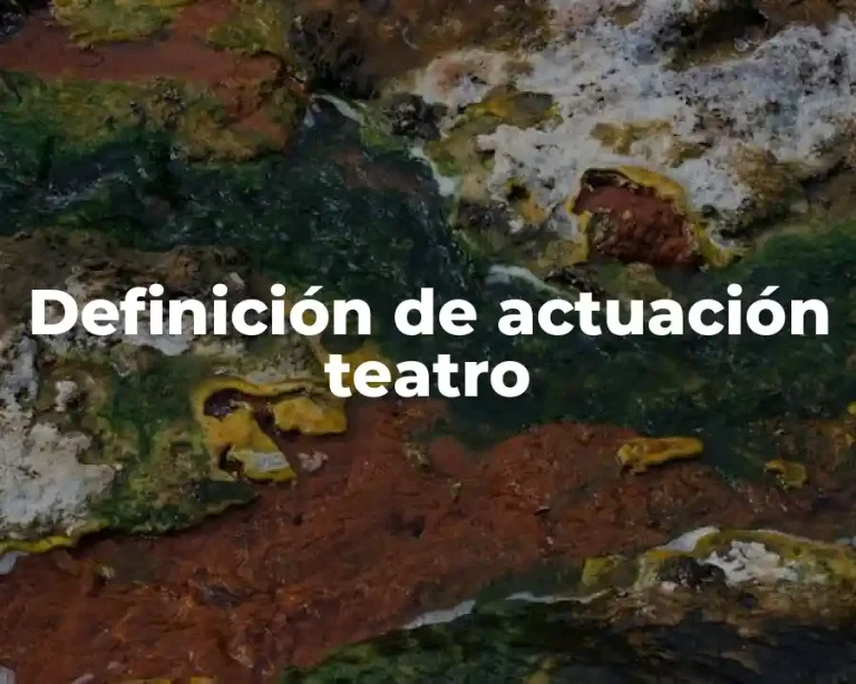 Definición de actuación teatro