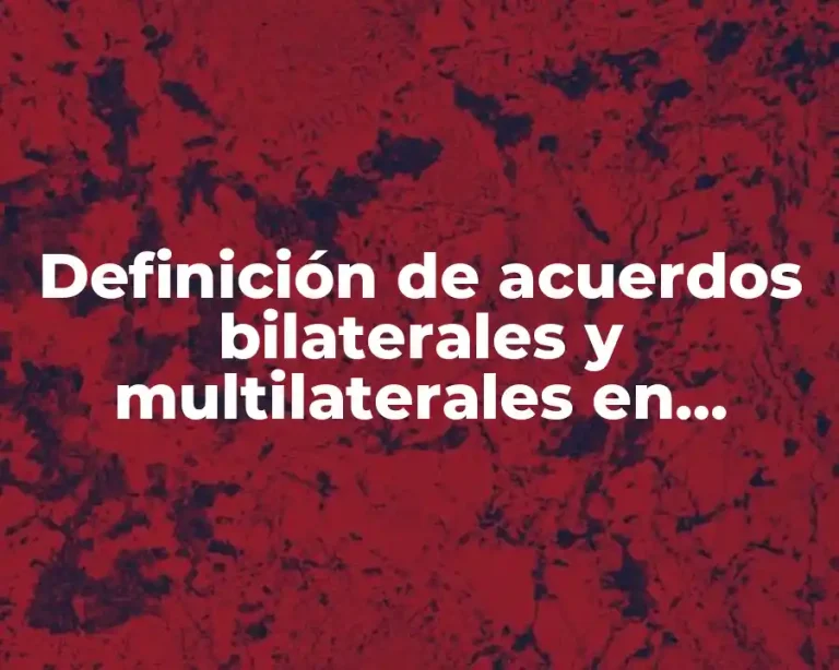 Definición de acuerdos bilaterales y multilaterales en derechos humanos