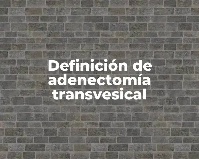 Definición de adenectomía transvesical