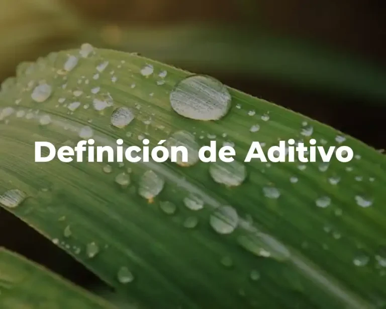 Definición de Aditivo