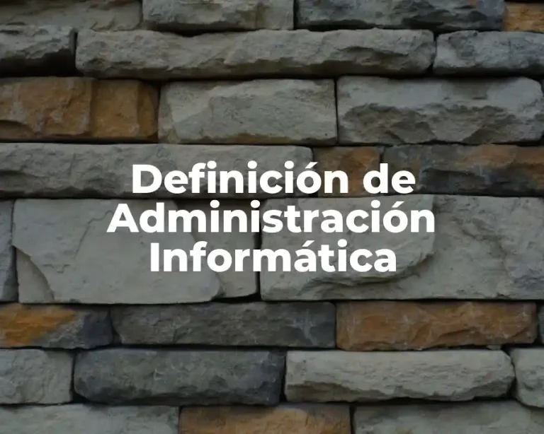 Definición de Administración Informática