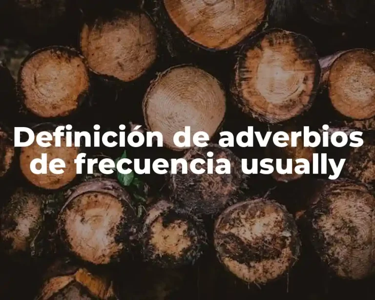 Definición de adverbios de frecuencia usually
