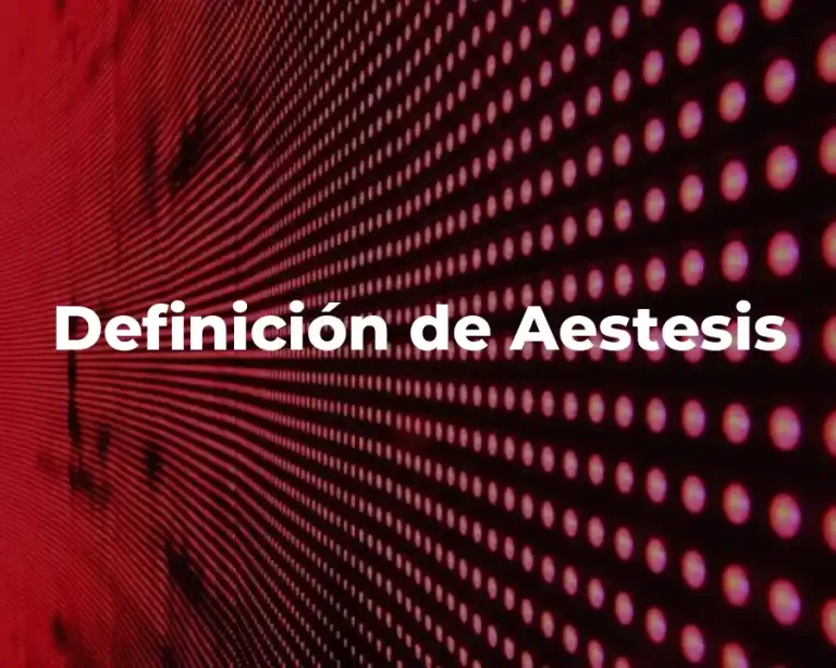 Definición de Aestesis