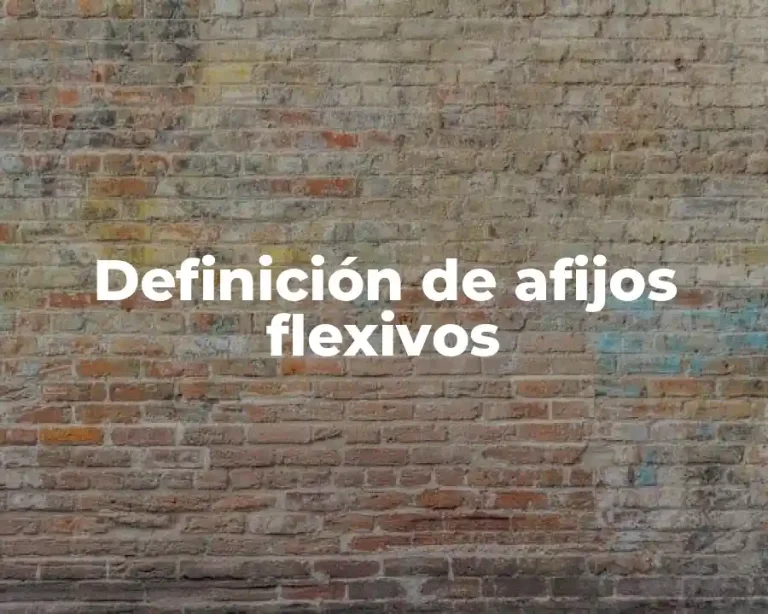 Definición de afijos flexivos