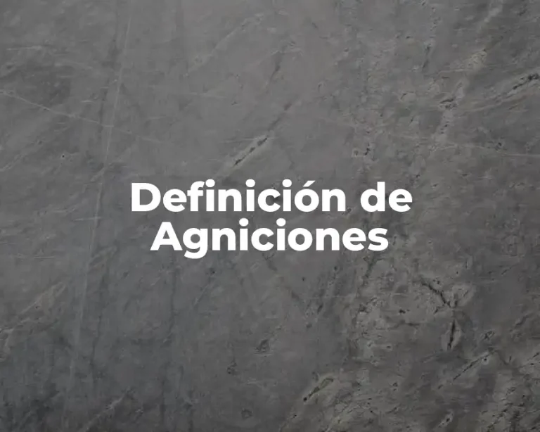 Definición de Agniciones
