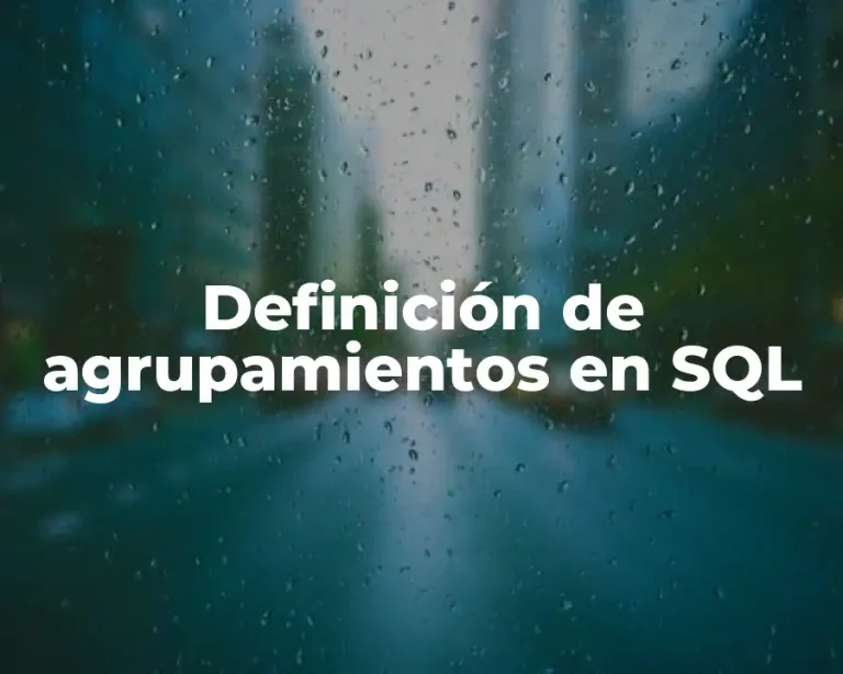 Definición de agrupamientos en SQL