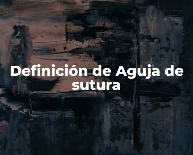 Definición de Aguja de sutura