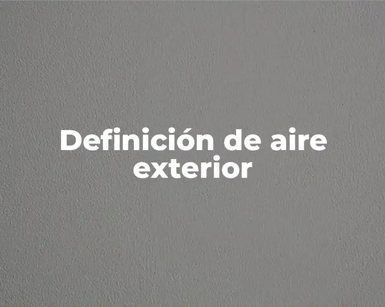Definición de aire exterior