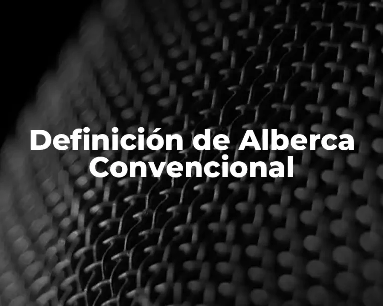 Definición de Alberca Convencional