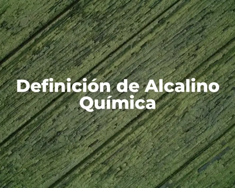 Definición de Alcalino Química