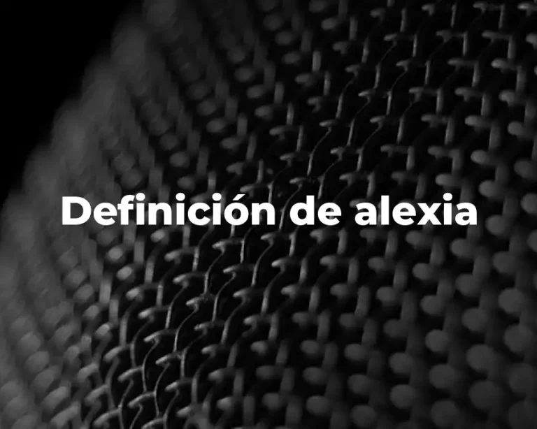 Definición de alexia