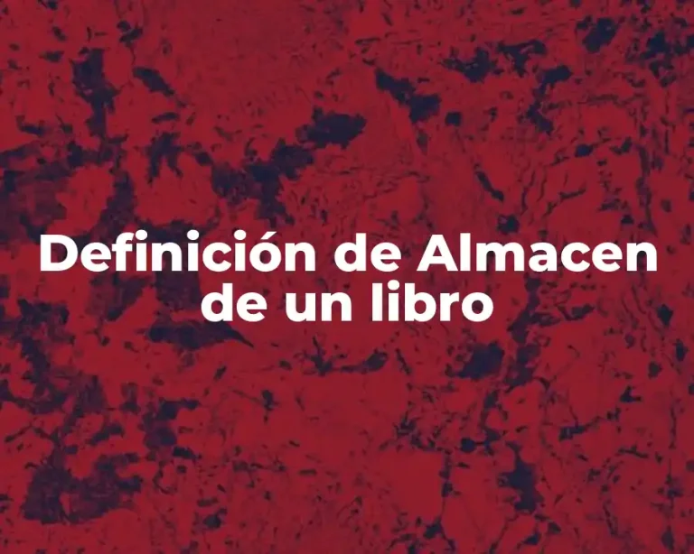 Definición de Almacen de un libro