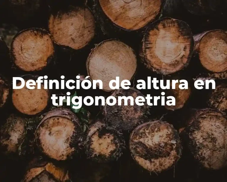 Definición de altura en trigonometria