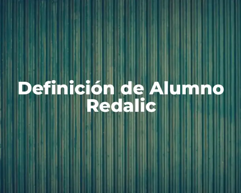 Definición de Alumno Redalic