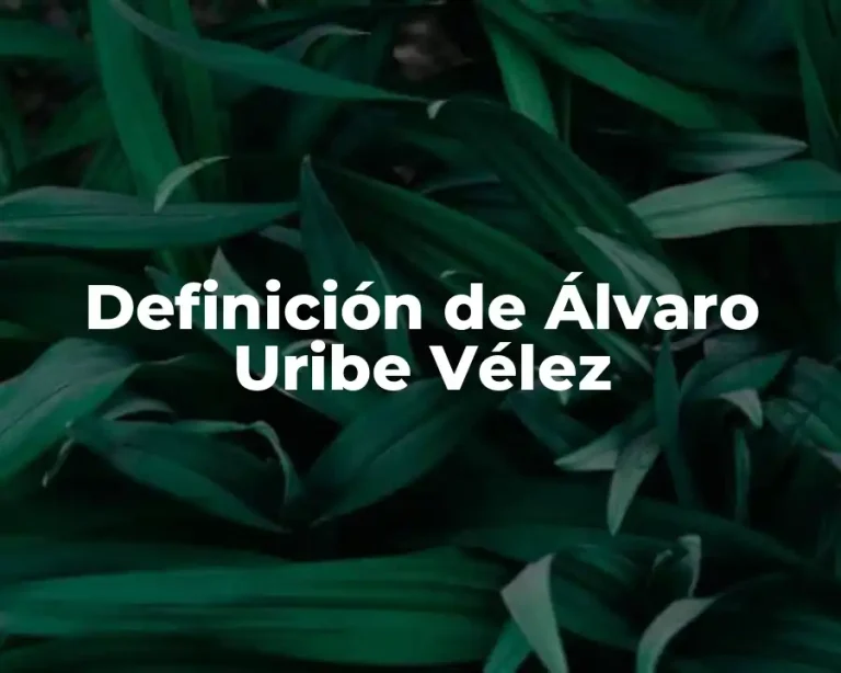 Definición de Álvaro Uribe Vélez